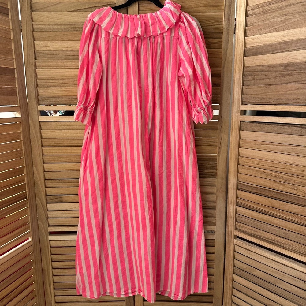 PINK CITY PRINTS Ava Dress in Neon Stripe size S - Picture 6 of 9